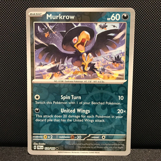 Murkrow Reverse Holo 131/193 - SV2 Paldea Evolved Pokemon Card - NM/Mint