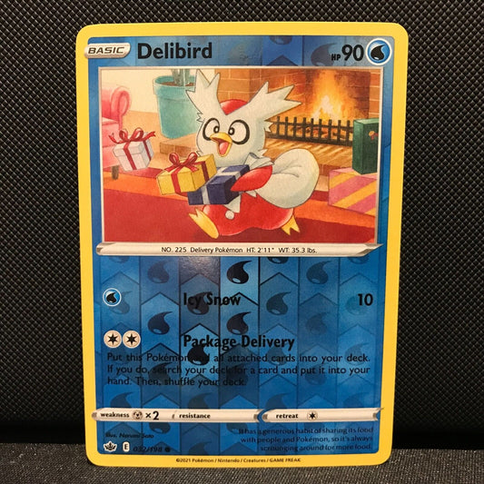 Delibird Reverse Holo 32/198 - Chilling Reign Pokemon Card - NM/Mint