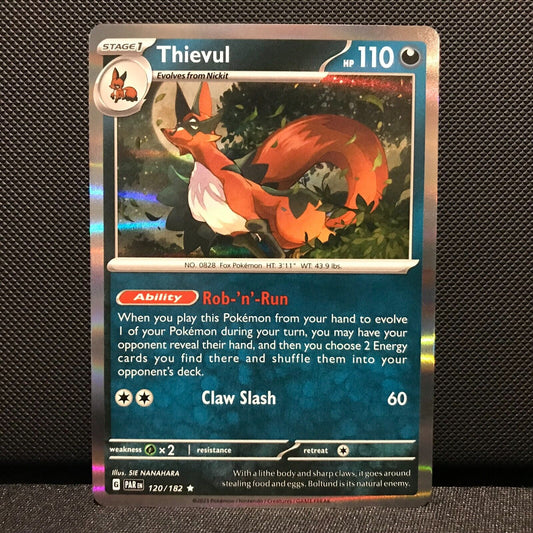 Thievul Holo 120/182 - Paradox Rift Pokemon Card - NM/Mint