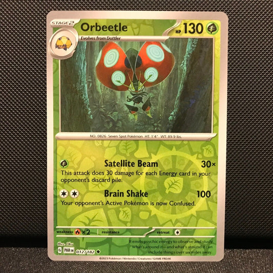 Orbeetle Reverse Holo 012/182 - Paradox Rift Pokemon Card - NM/Mint