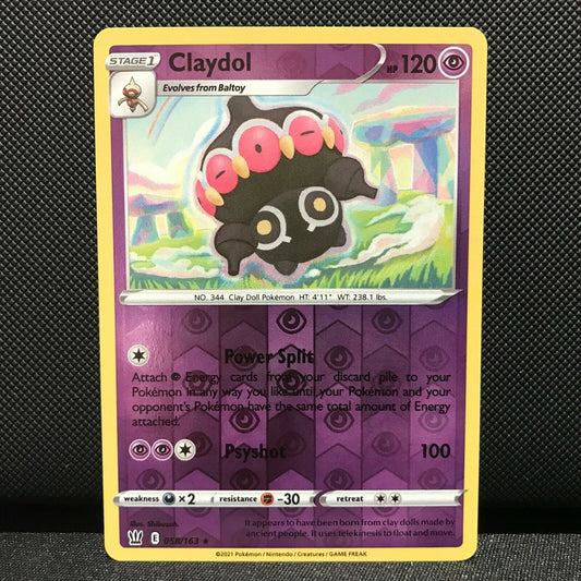 Claydol Reverse Holo 58/163 - Battle Styles Pokemon Card - NM/Mint