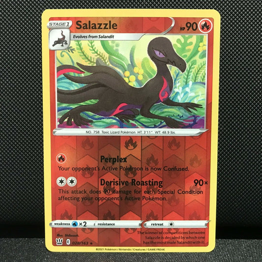 Salazzle Reverse Holo 28/163 - Battle Styles Pokemon Card - NM/Mint