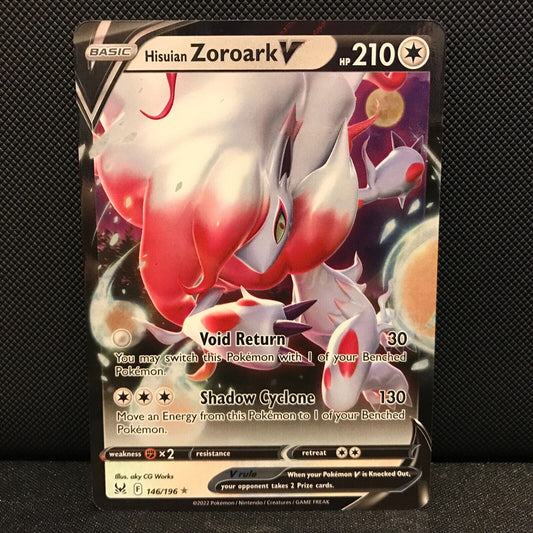 Hisuian Zoroark V 146/196 - Lost Origin Pokemon Card - NM/Mint