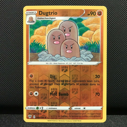 Dugtrio Reverse Holo 85/189 - Darkness Ablaze Pokemon Card - NM/Mint