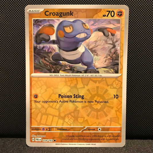 Croagunk Reverse Holo 114/193 - SV2 Paldea Evolved Pokemon Card - NM/Mint