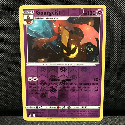Gourgeist Reverse Holo 77/203 - Evolving Skies Pokemon Card - NM/Mint