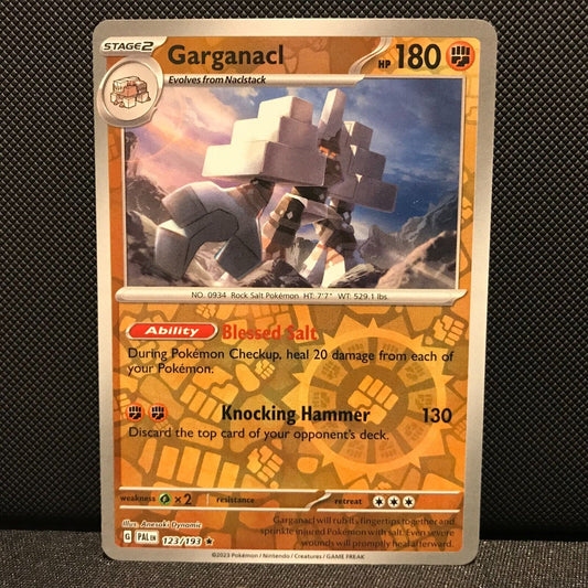 Garganacl Reverse Holo 123/193 - SV2 Paldea Evolved Pokemon Card - NM/Mint