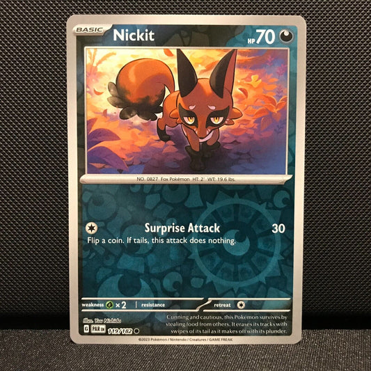 Nickit Reverse Holo 119/182 - Paradox Rift Pokemon Card - NM/Mint