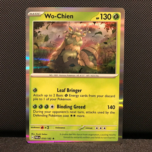 Wu-Chien Holo 018/182 - Paradox Rift Pokemon Card - NM/Mint