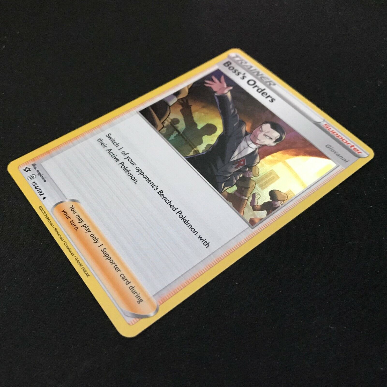 Boss's Orders Holo 154/192 - Sword & Shield Rebel Clash Pokemon Card - NM/Mint