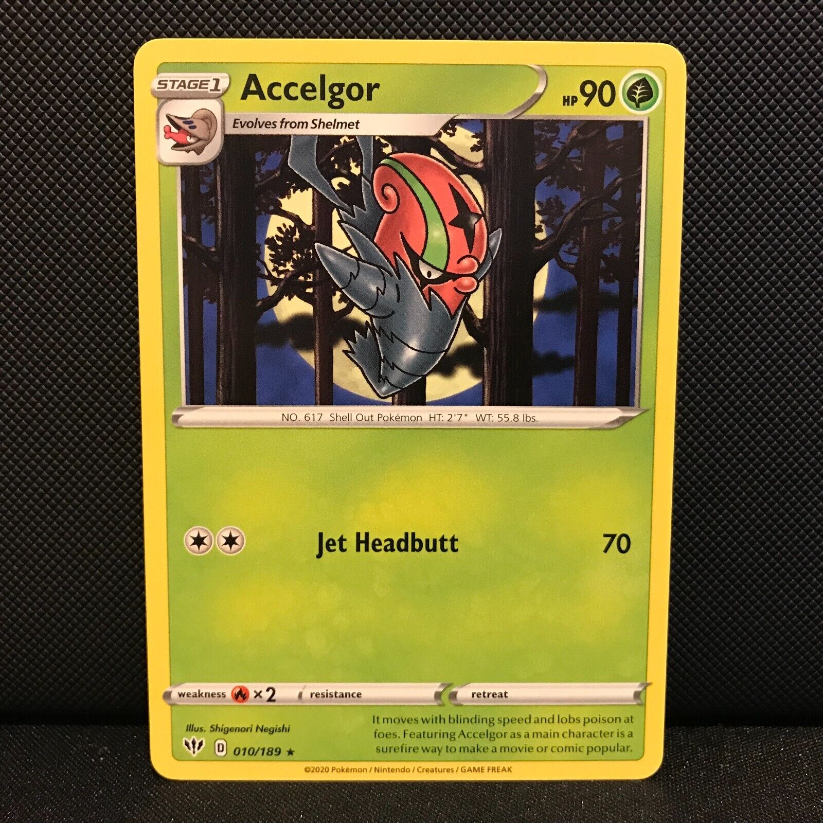 Accelgor 10/189 - Darkness Ablaze Pokemon Card - NM/Mint