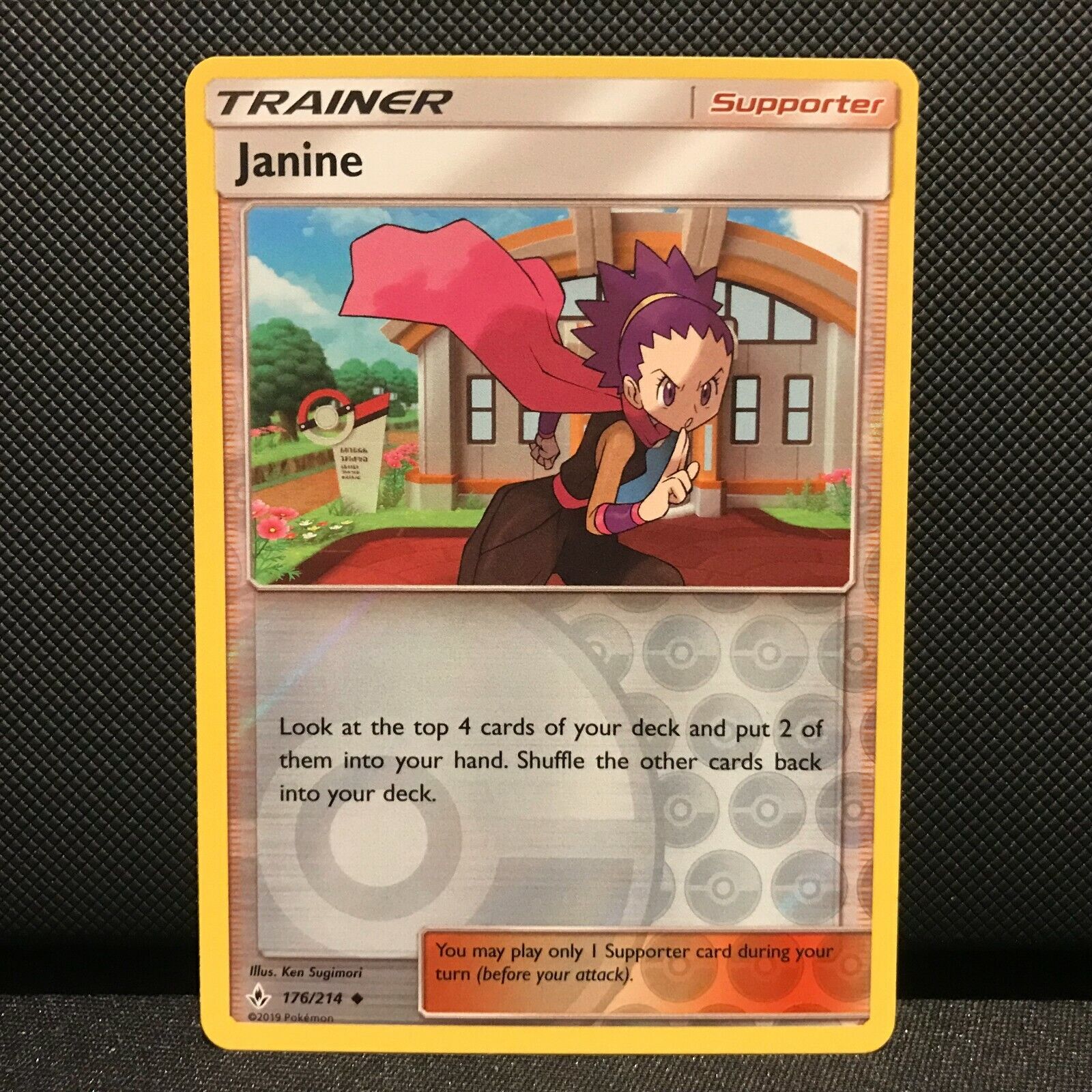 Janine Reverse Holo 176/214 - Unbroken Bonds Pokemon Card - NM/Mint
