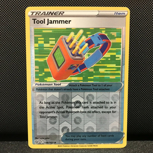 Tool Jammer Reverse Holo 136/163 - Battle Styles Pokemon Card - NM/Mint