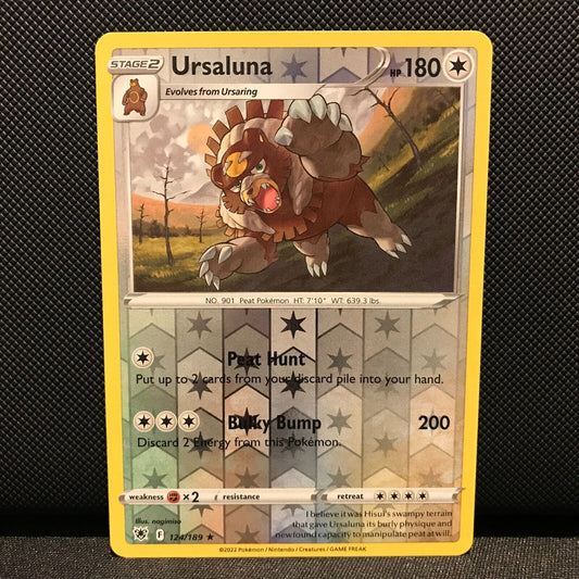 Ursaluna Reverse Holo 124/189 - Astral Radiance Pokemon Card - NM/Mint