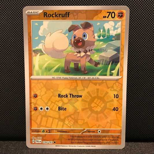Rockruff Reverse Holo 116/193 - SV2 Paldea Evolved Pokemon Card - NM/Mint