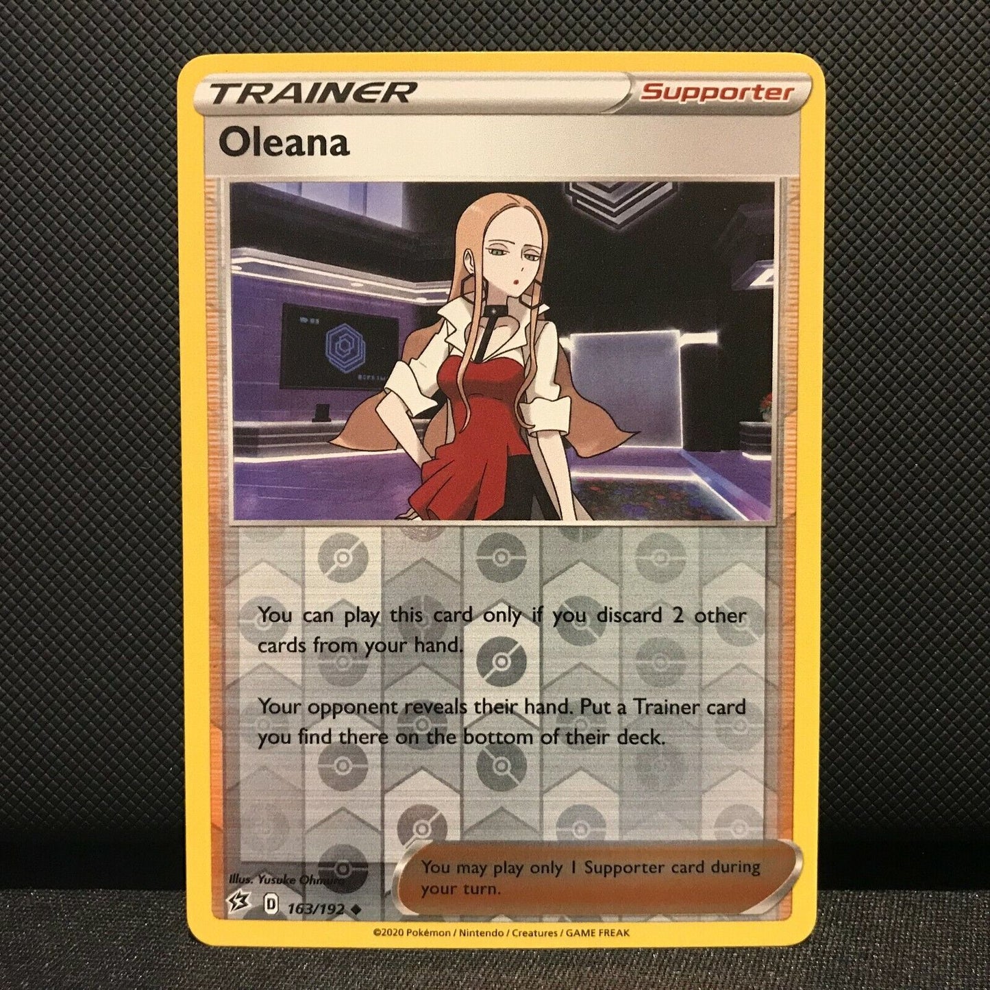 Oleana Reverse Holo 163/192 - Rebel Clash Pokemon Card NM/Mint