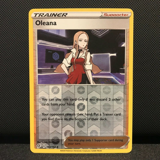 Oleana Reverse Holo 163/192 - Rebel Clash Pokemon Card NM/Mint
