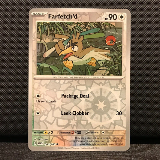 Farfetch'd Reverse Holo 083/165- Scarlet & Voilet 151 Pokemon Card - NM/Mint