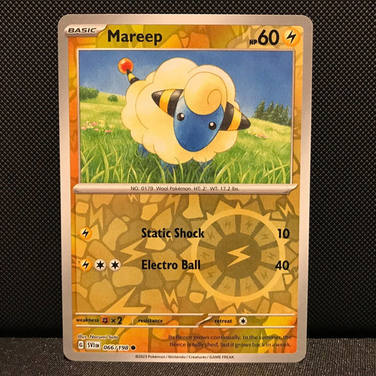 Mareep Reverse Holo 066/198 - SV1EN Base Set Pokemon Card - NM/Mint