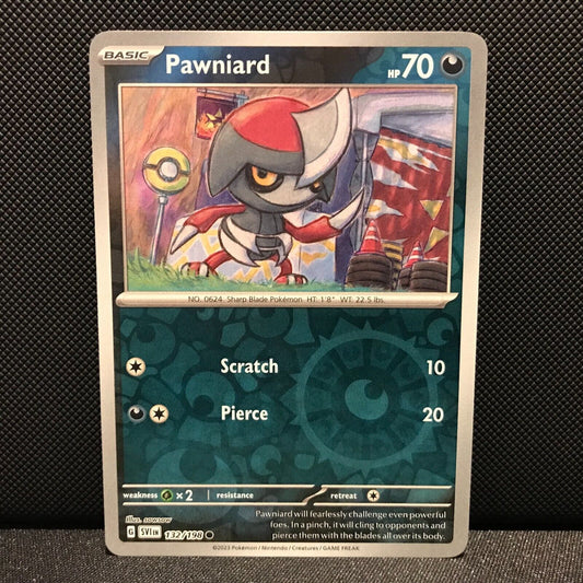 Pawniard Reverse Holo 132/198 - SV1EN Base Set Pokemon Card - NM/Mint