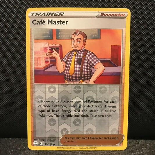 Café Master Reverse Holo 133/172 - Brilliant Stars Pokemon Card - NM/Mint