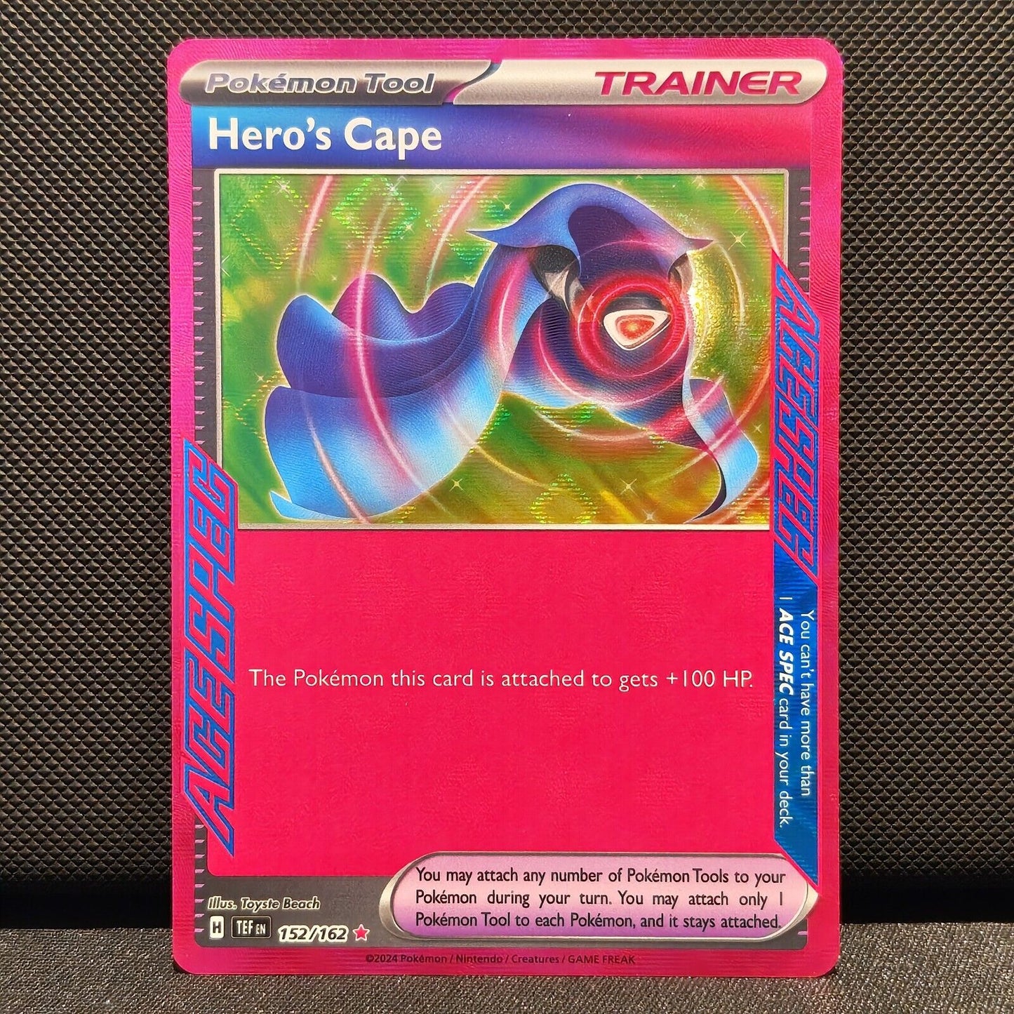 Hero's Cape ACE SPEC 152/162 - Temporal Forces Pokemon Card - NM/Mint