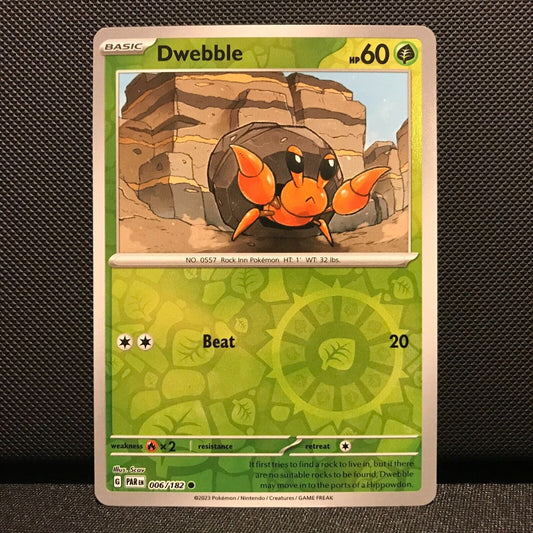 Dwebble Reverse Holo 006/182 - Paradox Rift Pokemon Card - NM/Mint