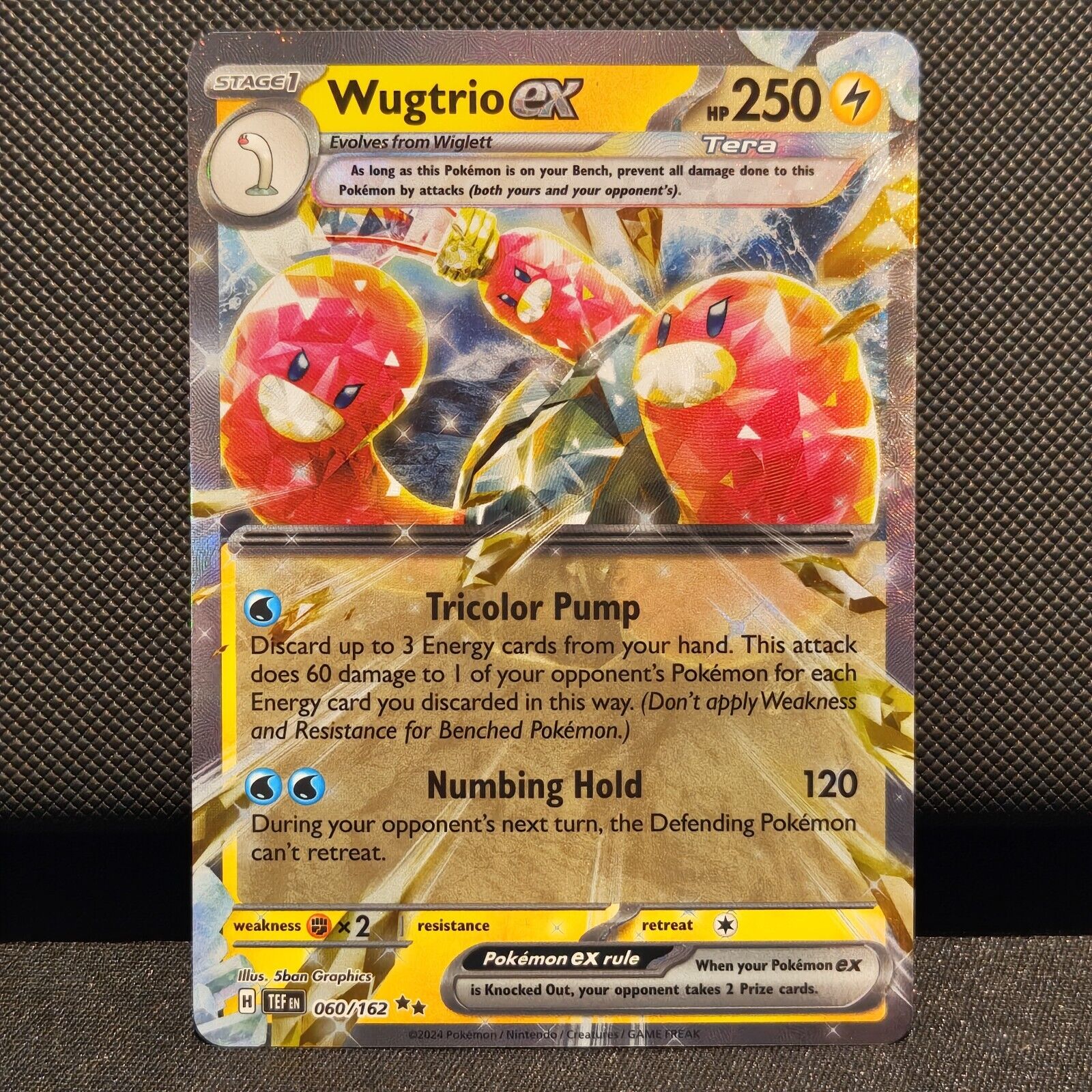 Wugtrio EX 060/162 - Temporal Forces Pokemon Card - NM/Mint