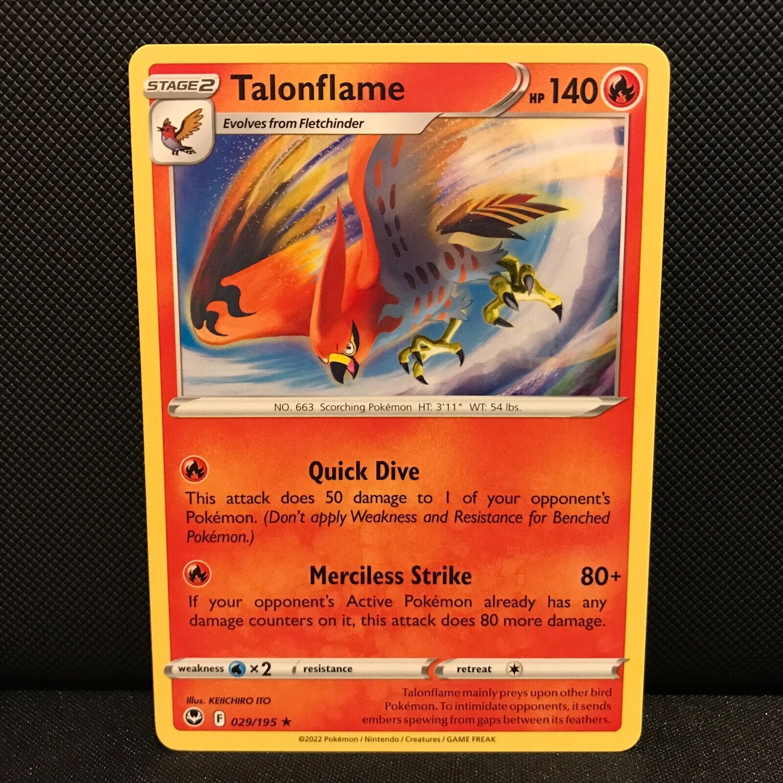 Talonflame 29/195 - Silver Tempest Pokemon Card - NM/Mint