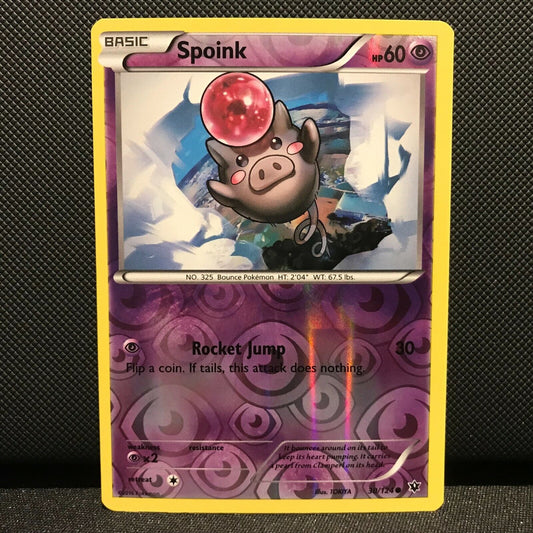 Spoink Reverse Holo 30/124 - Fates Collide Pokemon Card - NM/Mint