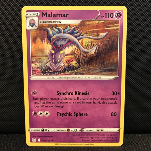 Malamar 78/196 - Lost Origin Pokemon Card - NM/Mint