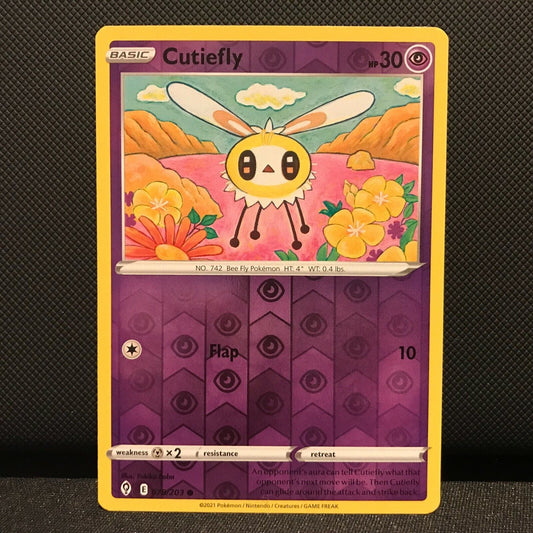 Cutiefly Reverse Holo 78/203 - Evolving Skies Pokemon Card - NM/Mint
