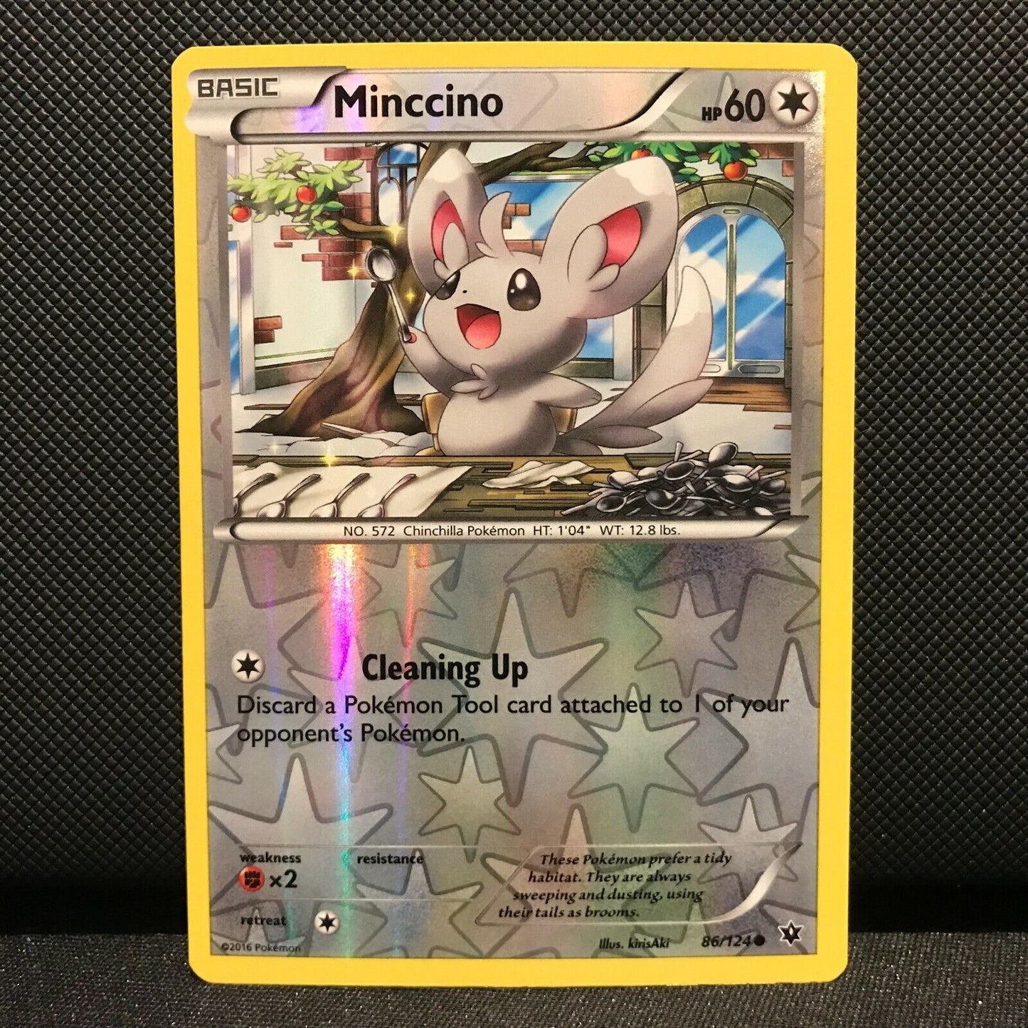 Minccino Reverse Holo 86/124 - Fates Collide Pokemon Card - NM/Mint