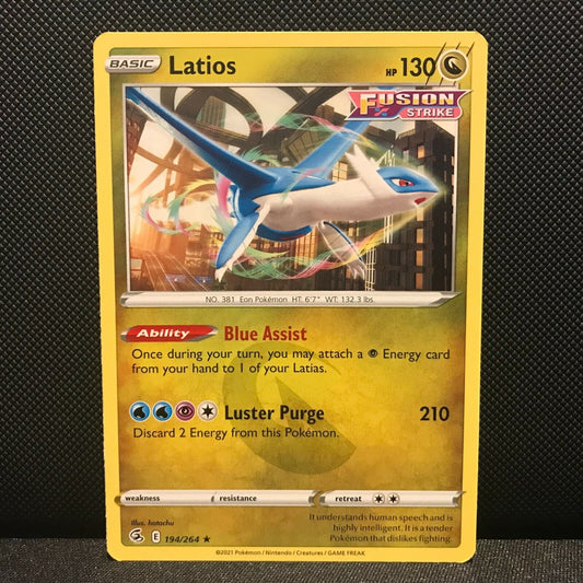 Latios 194/264 - Fusion Strike Pokemon Card - NM/Mint