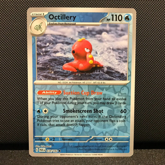 Octillery Reverse Holo 034/182 - Paradox Rift Pokemon Card - NM/Mint