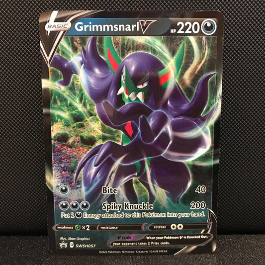 Grimmsnarl V SWSH057 - Sword & Shield Black Star Promo Pokemon Card - NM/Mint