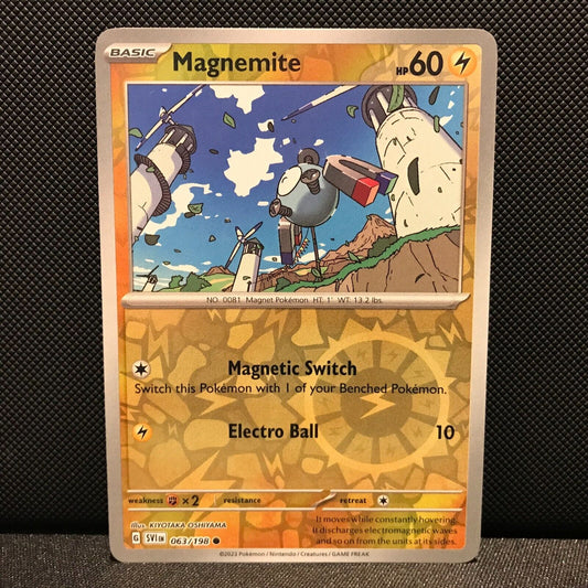 Magnemite Reverse Holo 063/198 - SV1EN Base Set Pokemon Card - NM/Mint