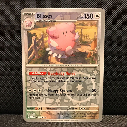 Blissey Reverse Holo 145/198 - SV1EN Base Set Pokemon Card - NM/Mint