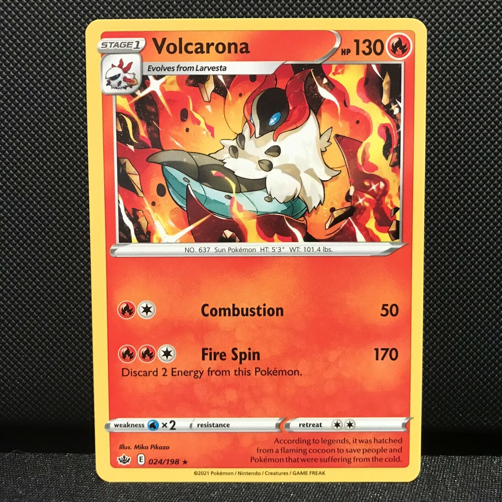 Volcarona 24/198 - Chilling Reign Pokemon Card - NM/Mint