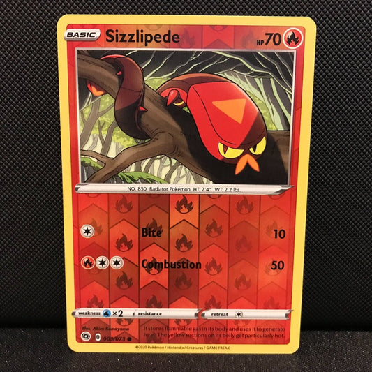 Sizzlipede Reverse Holo 9/73 - Champion's Path Pokemon Card - NM/Mint