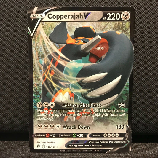 Copperajah V 136/192 - Rebel Clash Pokemon Card - NM/Mint