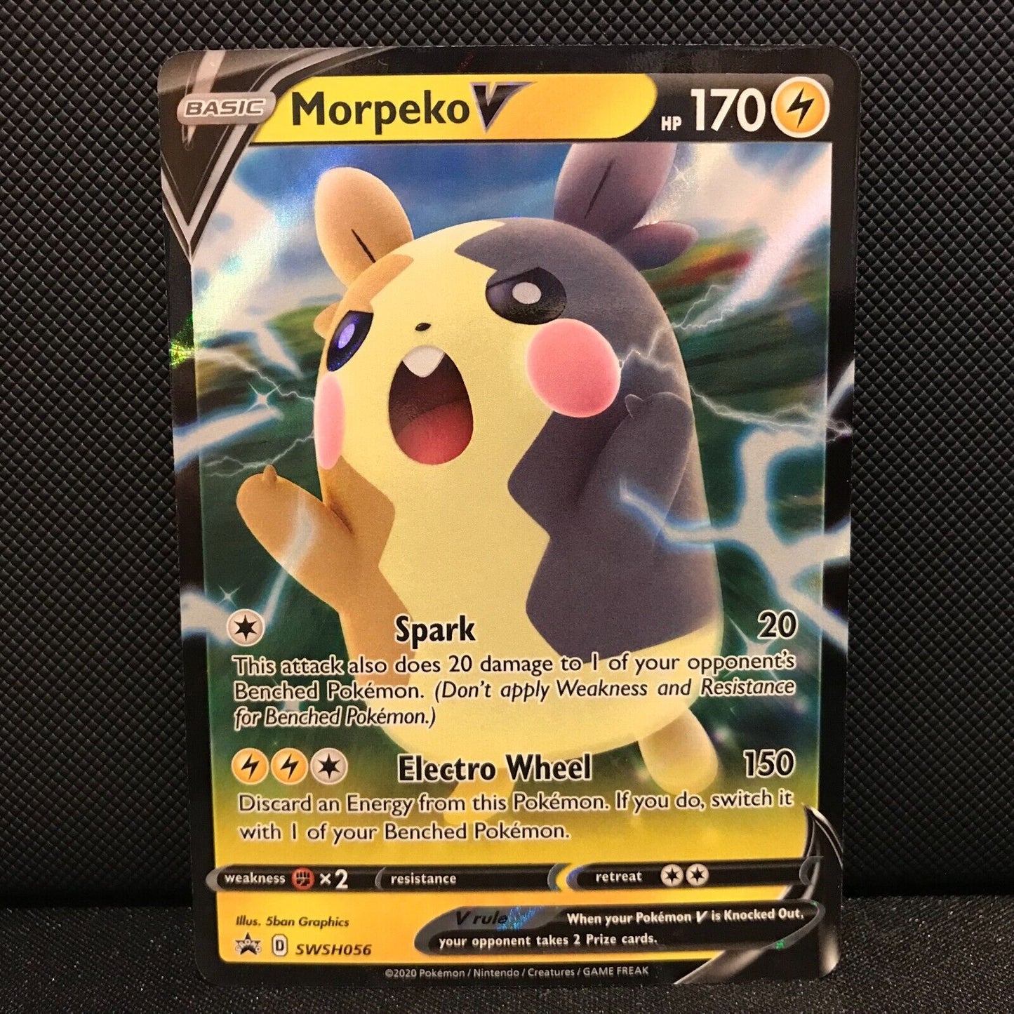 Morpeko V SWSH056 - Sword & Shield Black Star Promo Pokemon Card - NM/Mint
