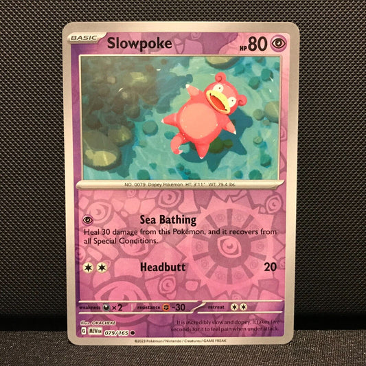 Slowpoke Reverse Holo 079/165- Scarlet & Voilet 151 Pokemon Card - NM/Mint