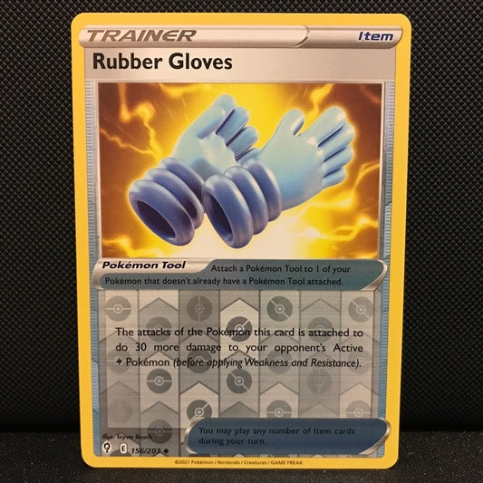 Rubber Gloves Reverse Holo 156/203 - Evolving Skies Pokemon Card - NM/Mint