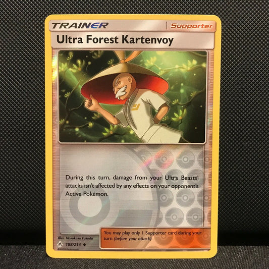 Ultra Forest Kartenvoy Reverse Holo 188/214 - Unbroken Bonds Pokemon Card - NM
