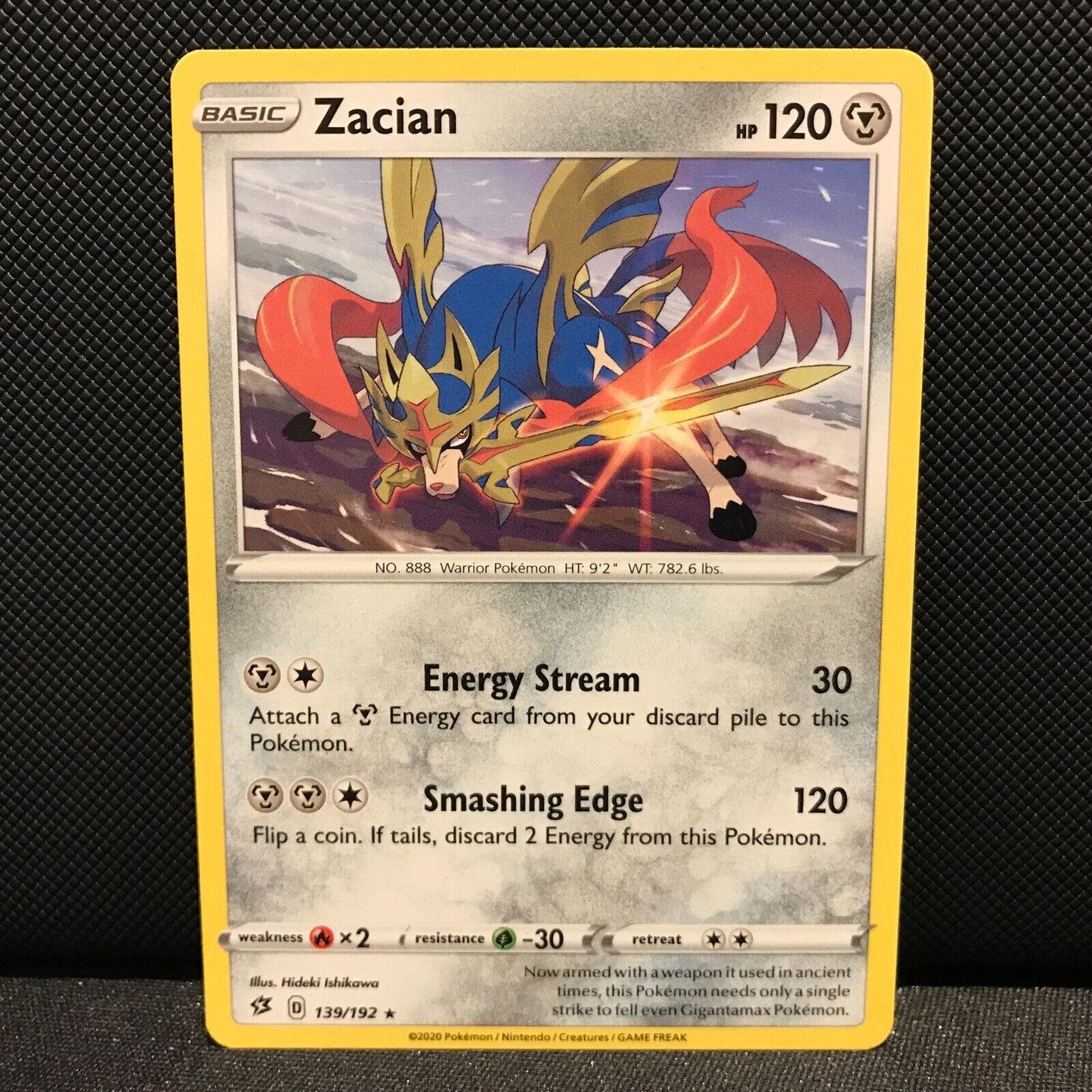 Zacian 139/192 - Rebel Clash Pokemon Card - NM/Mint