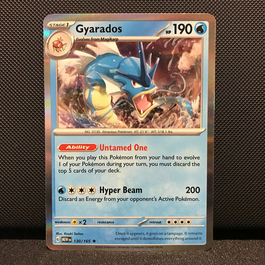 Gyarados Holo 130/165- Scarlet & Voilet 151 Pokemon Card - NM/Mint