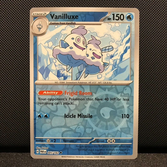 Vanilluxe Reverse Holo 045/182 - Paradox Rift Pokemon Card - NM/Mint