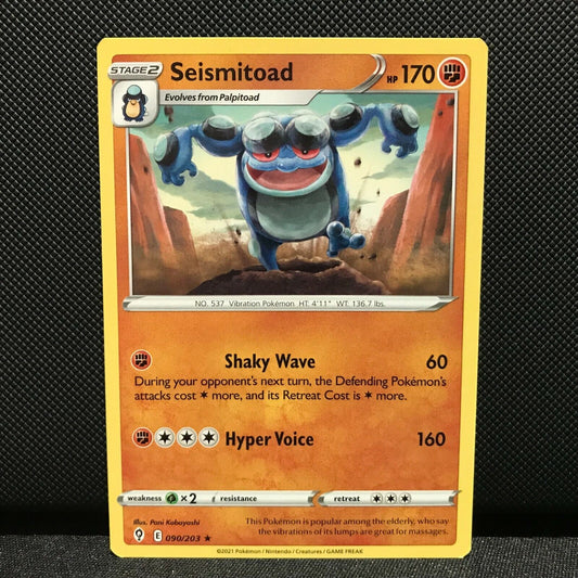 Seismitoad 90/203 - Evolving Skies Pokemon Card - NM/Mint