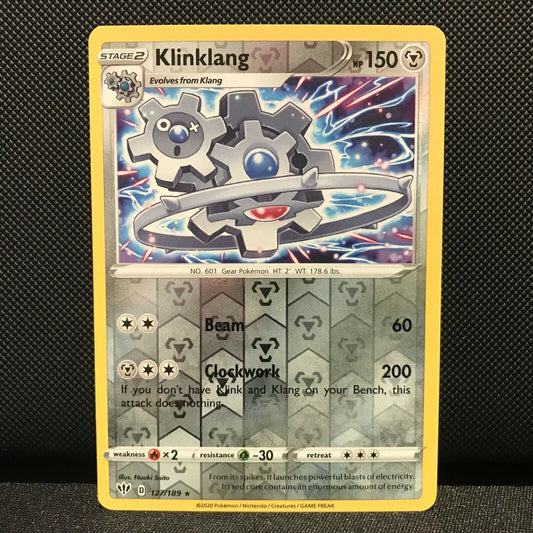 Klinklang Reverse Holo 127/189 - Darkness Ablaze Pokemon Card - NM/Mint